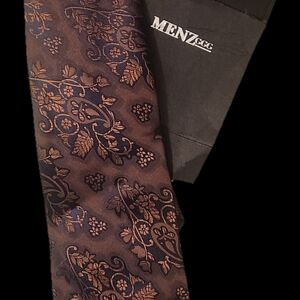 Brown Floral Men's Tie